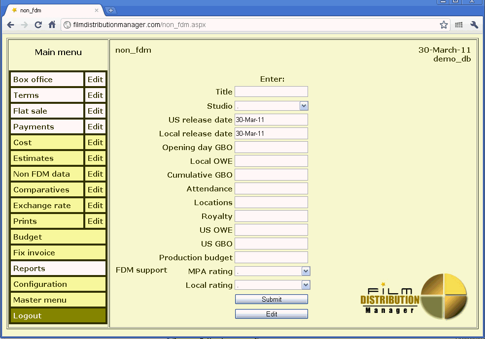 Non FDM form