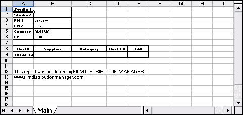 Input Tax Report in the MS Excel  