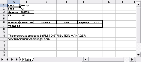 Output Tax Report in the MS Excel  