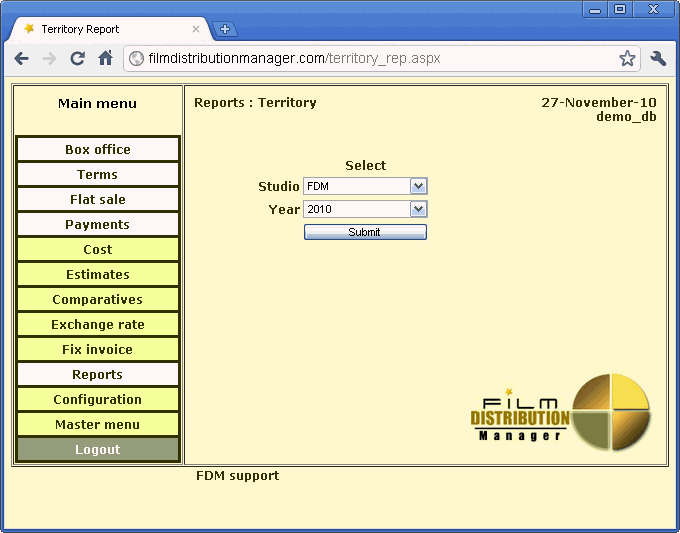 Territory Report Form  